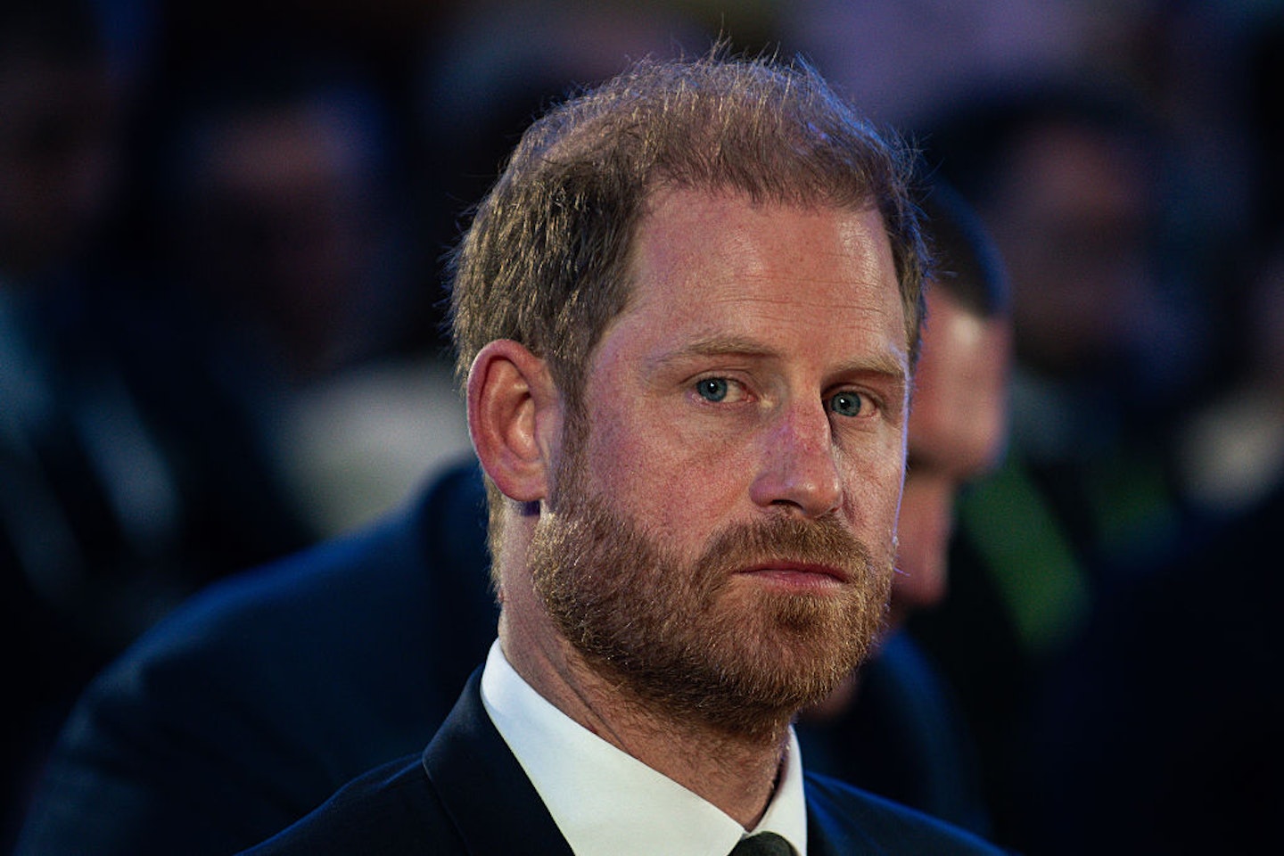 Prince Harry, Duke of Sussex, delivers a speech during the Kyiv Security Forum