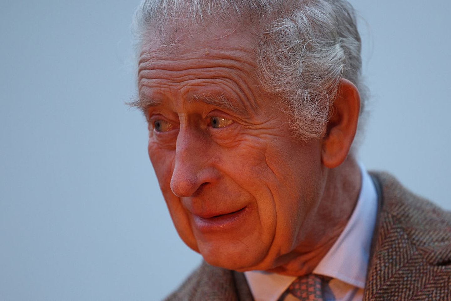 King Charles III attends a festive themed 'Celebration of Craft' at Highgrove House in Tetbury, western England on December 8, 2023
