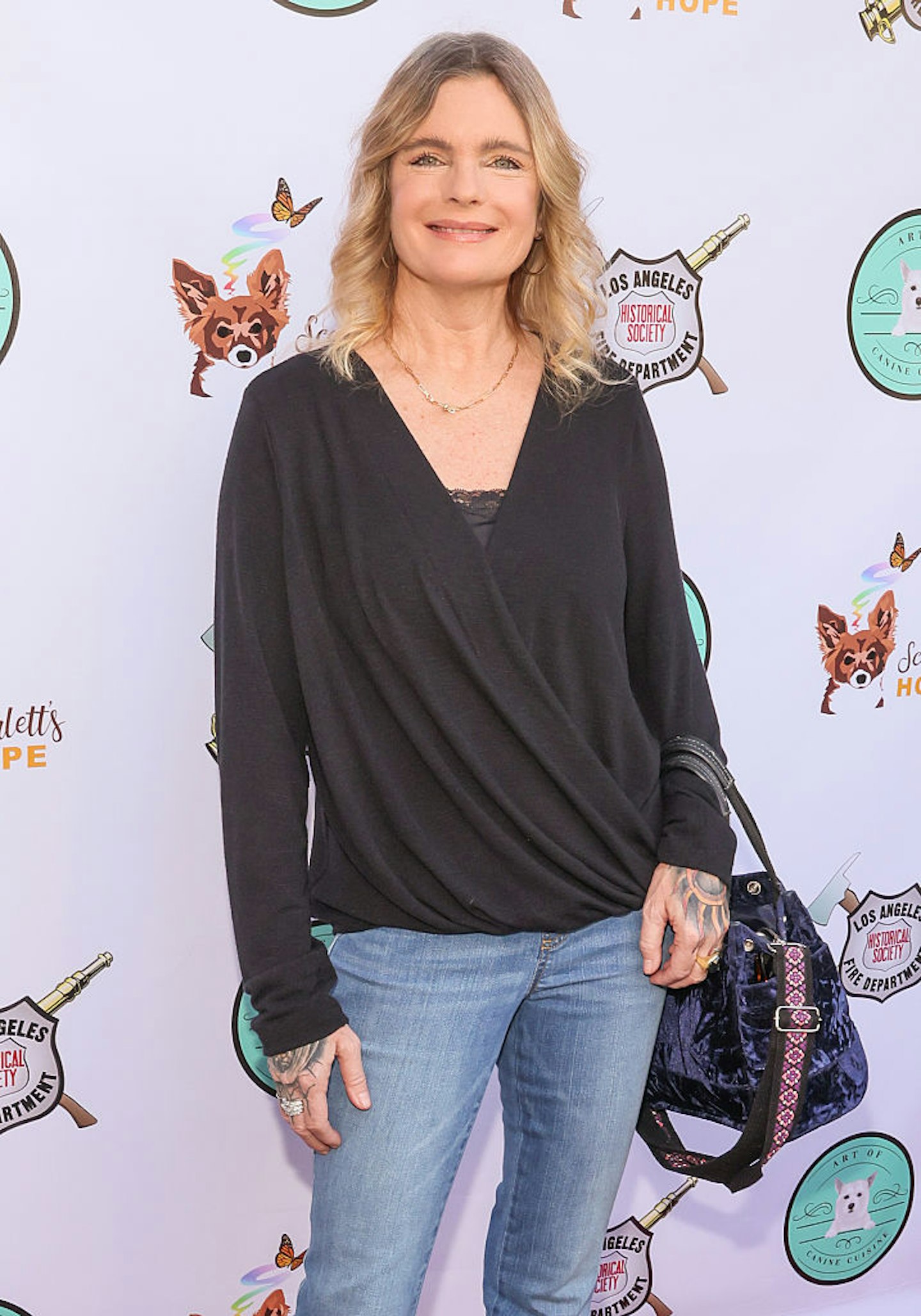 Erika Eleniak attends The Brave & Rescued Awards at The LA City Fire Museum