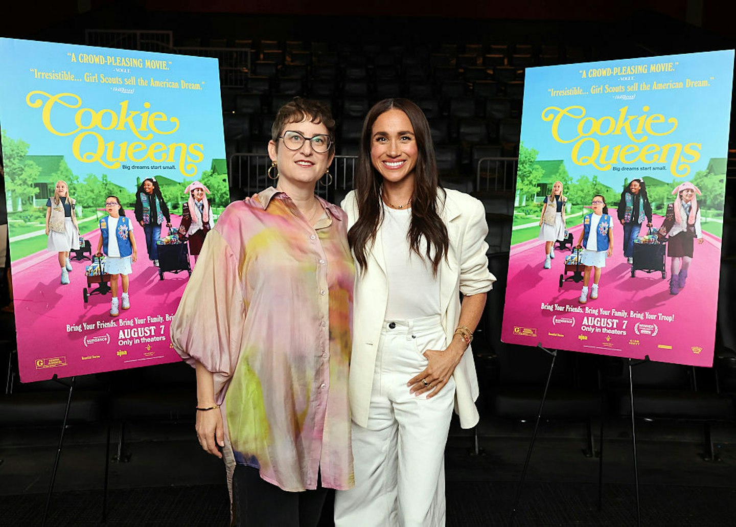 Alysa Nahmias and Meghan Markle, Duchess of Sussex seen at a Special Screening Of Roadside Attractions' "Cookie Queens" at AMC The Grove 14 on July 28, 2026 in Los Angeles, California.