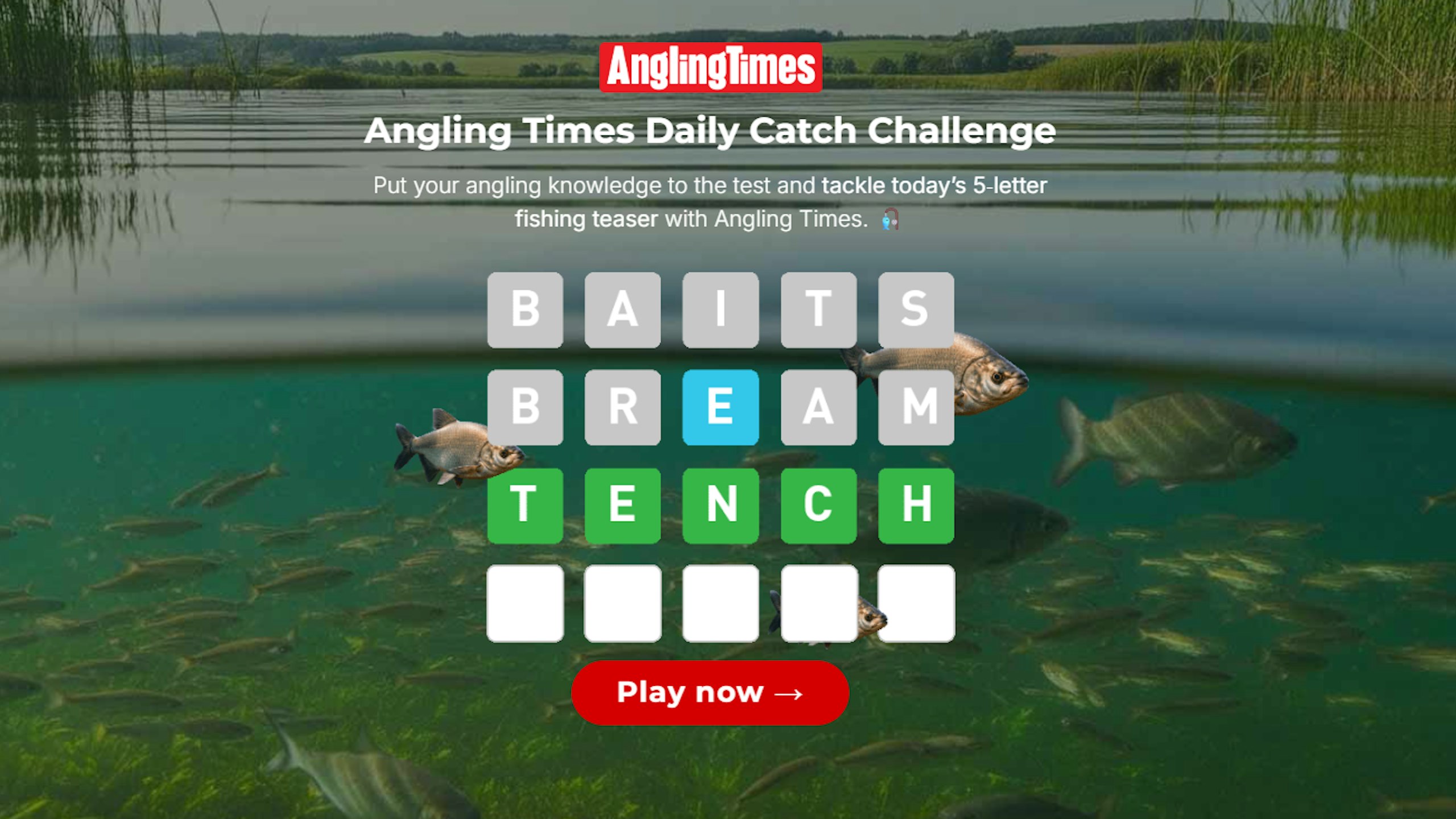 Angling word challenge: can you guess today’s word?