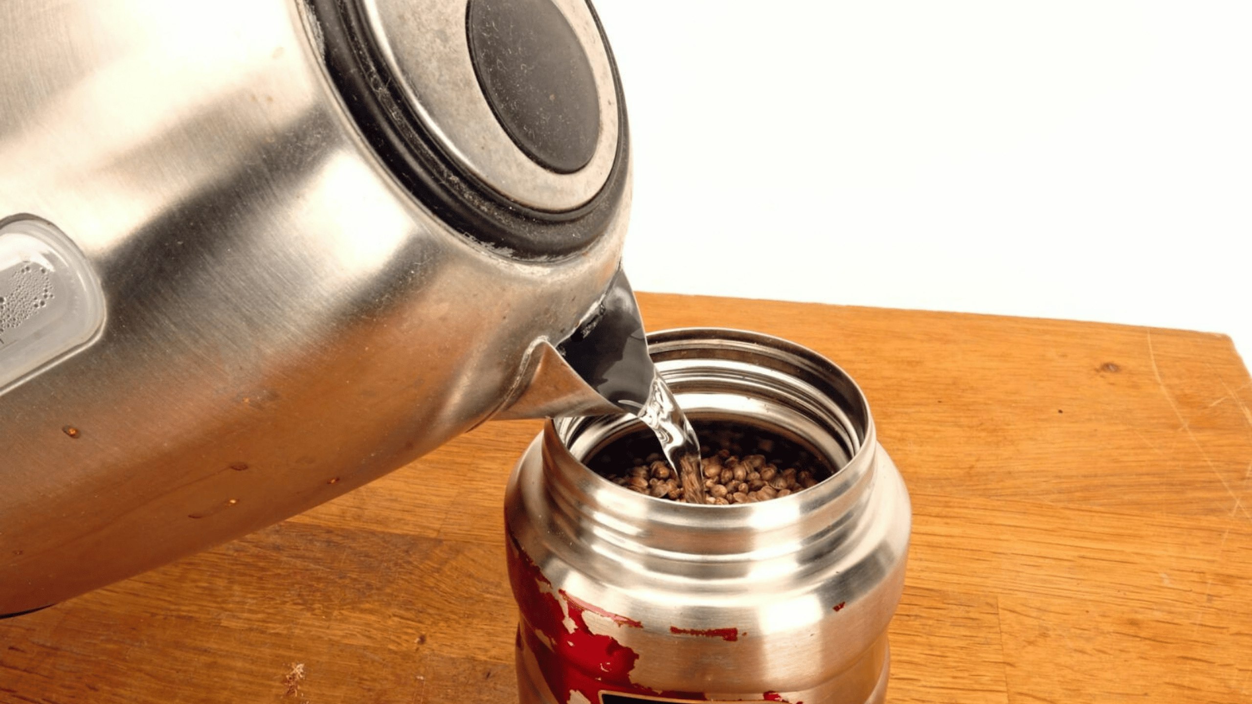 Filling the flask