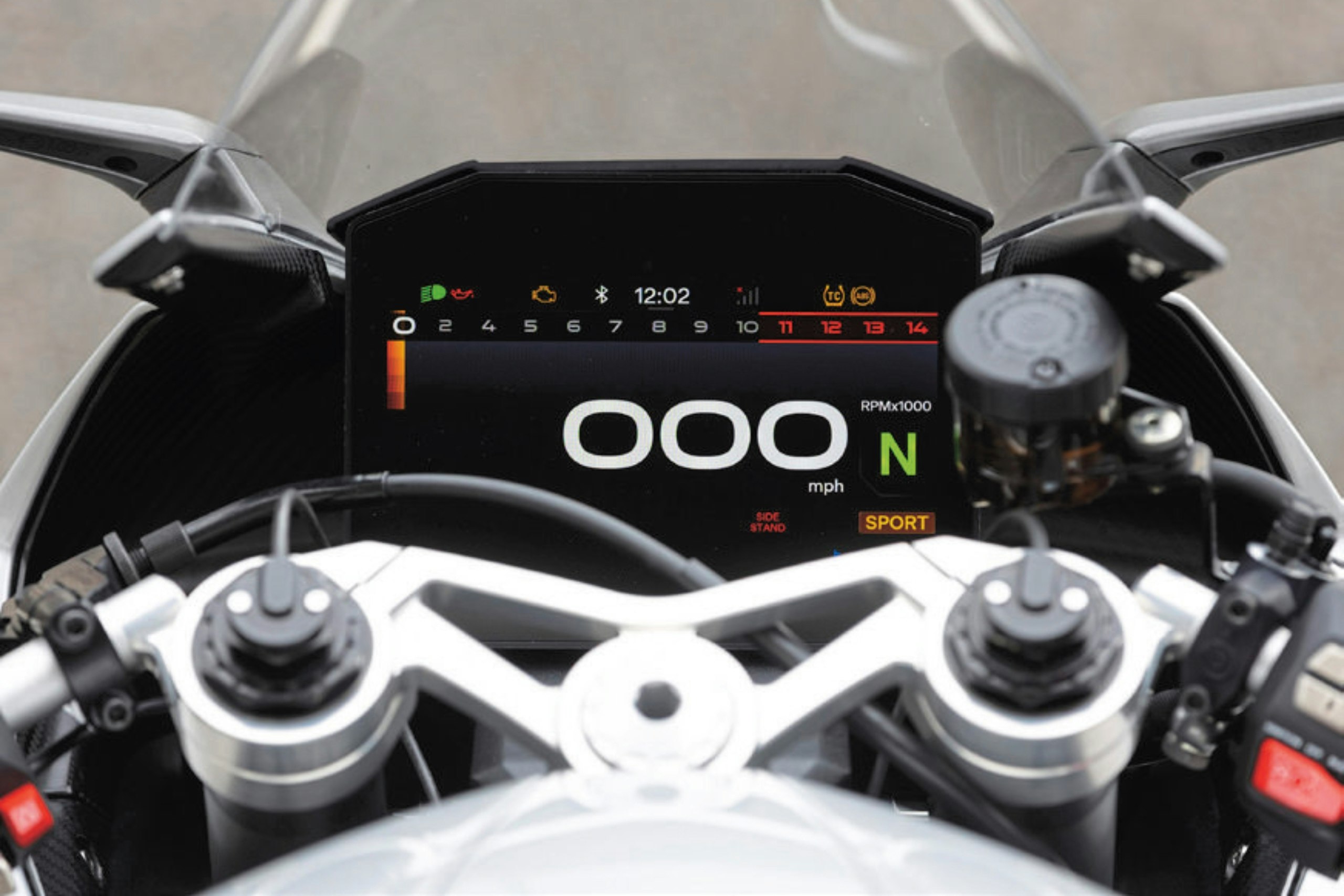 view of the dash on the Norton Manx R