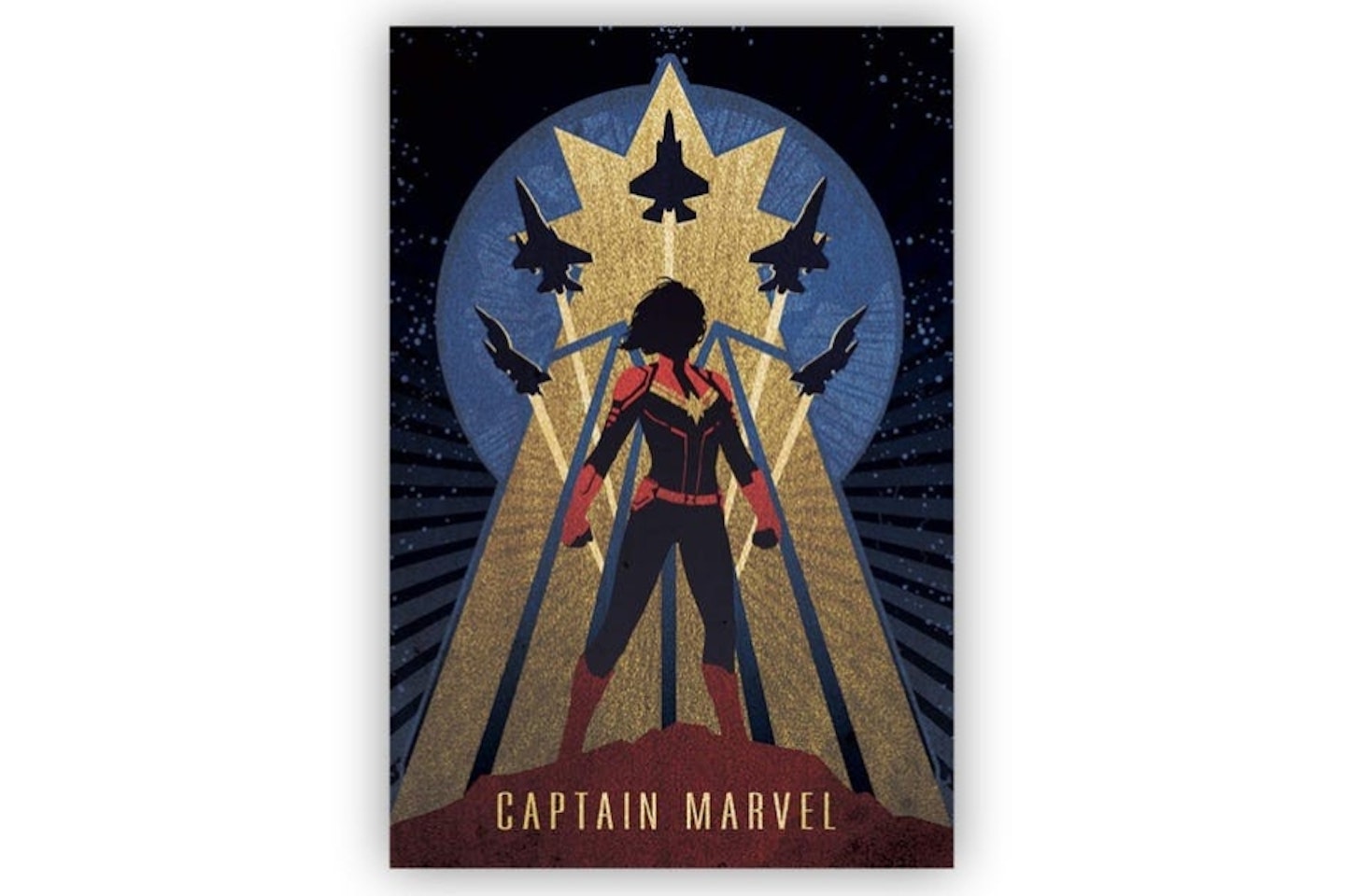 Captain Marvel Deco Maxi Poster