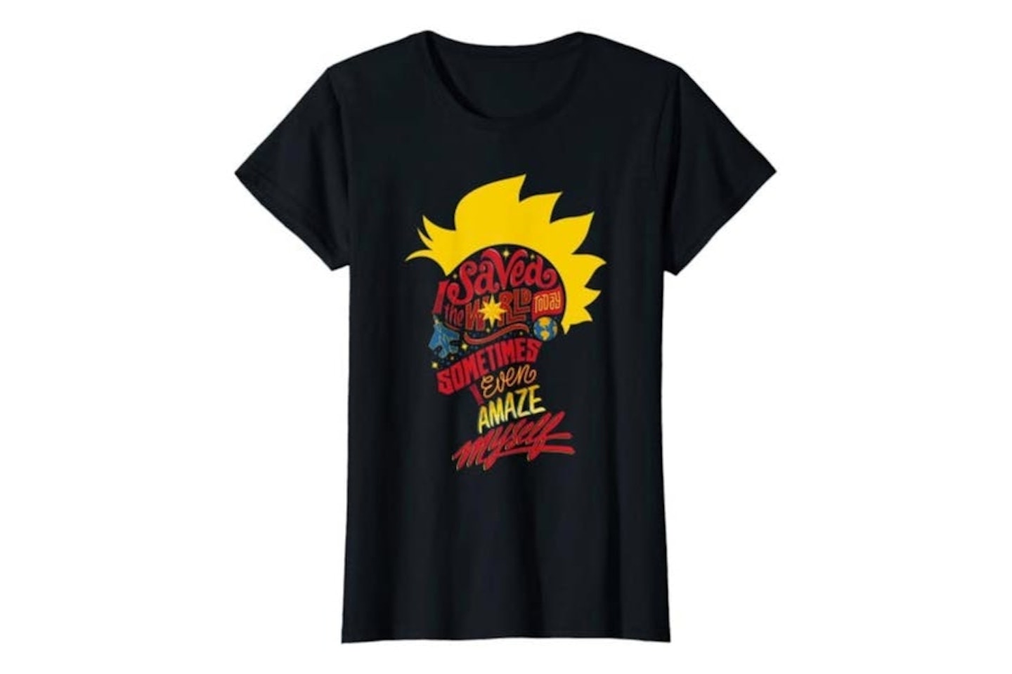 Marvel Captain Marvel Mohawk I Saved The World Today T-Shirt