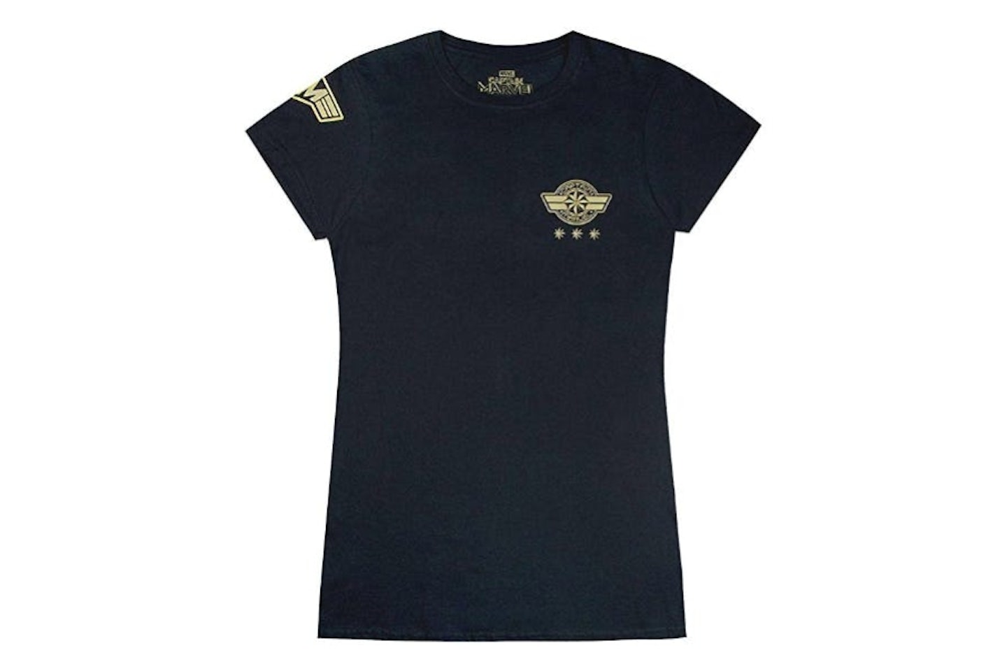 Marvel Captain Shield Emblem Women's Black T-Shirt