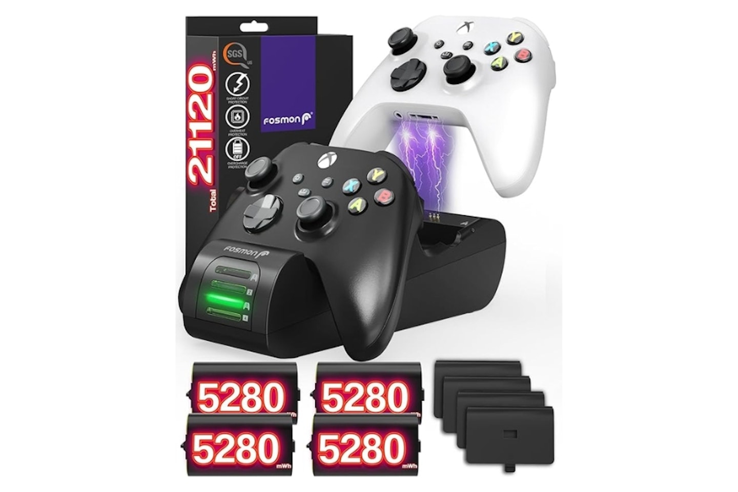 Fosmon Fast Charging Xbox Controller Charger Station