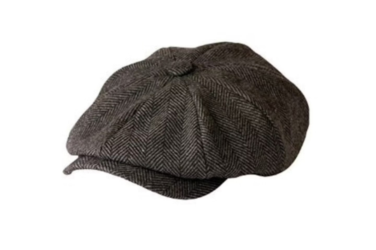 Gamble & Gunn 'Shelby' Newsboy Grey Herringbone Cloth Cap