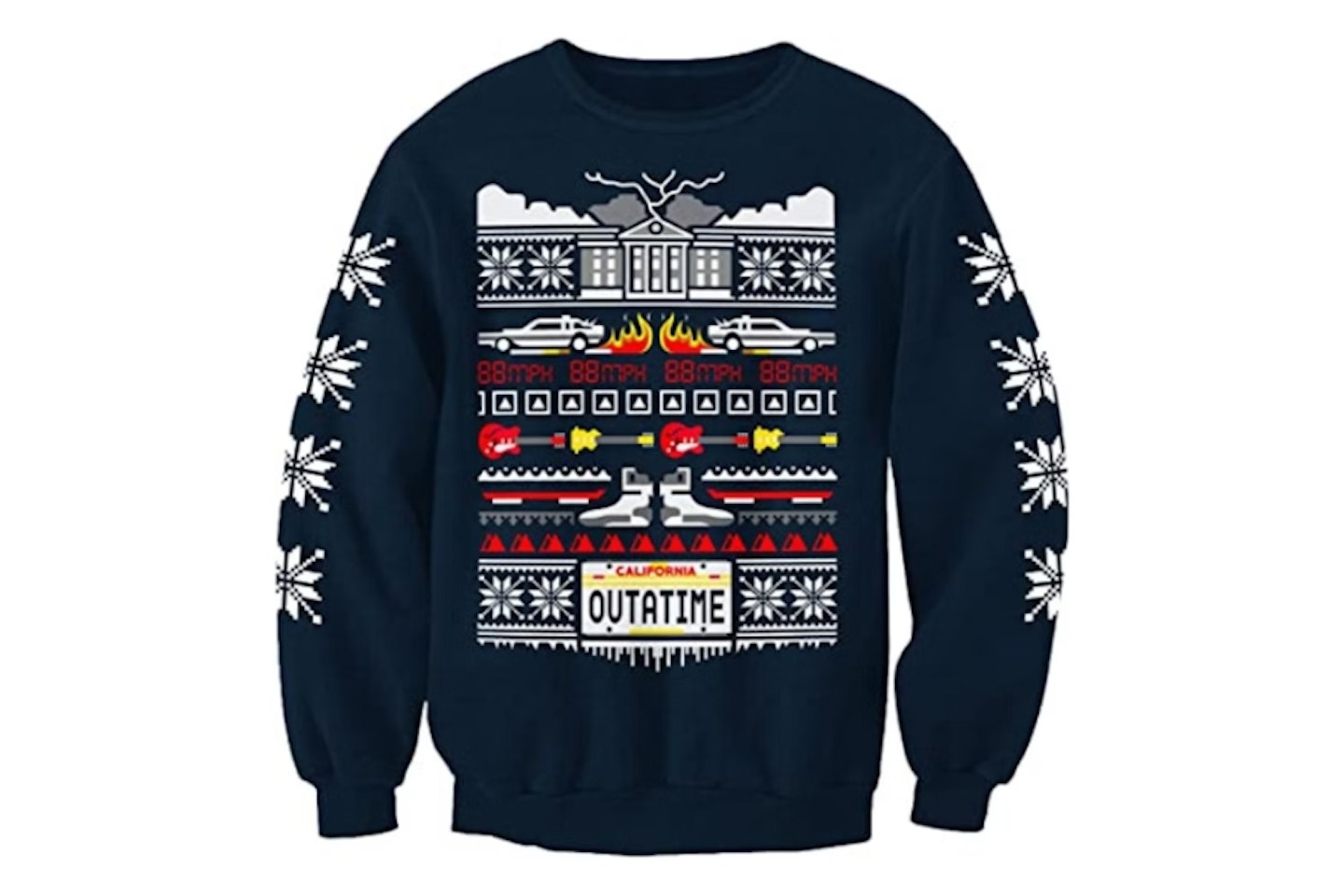 Back to The Future Inspired Film Christmas Jumper