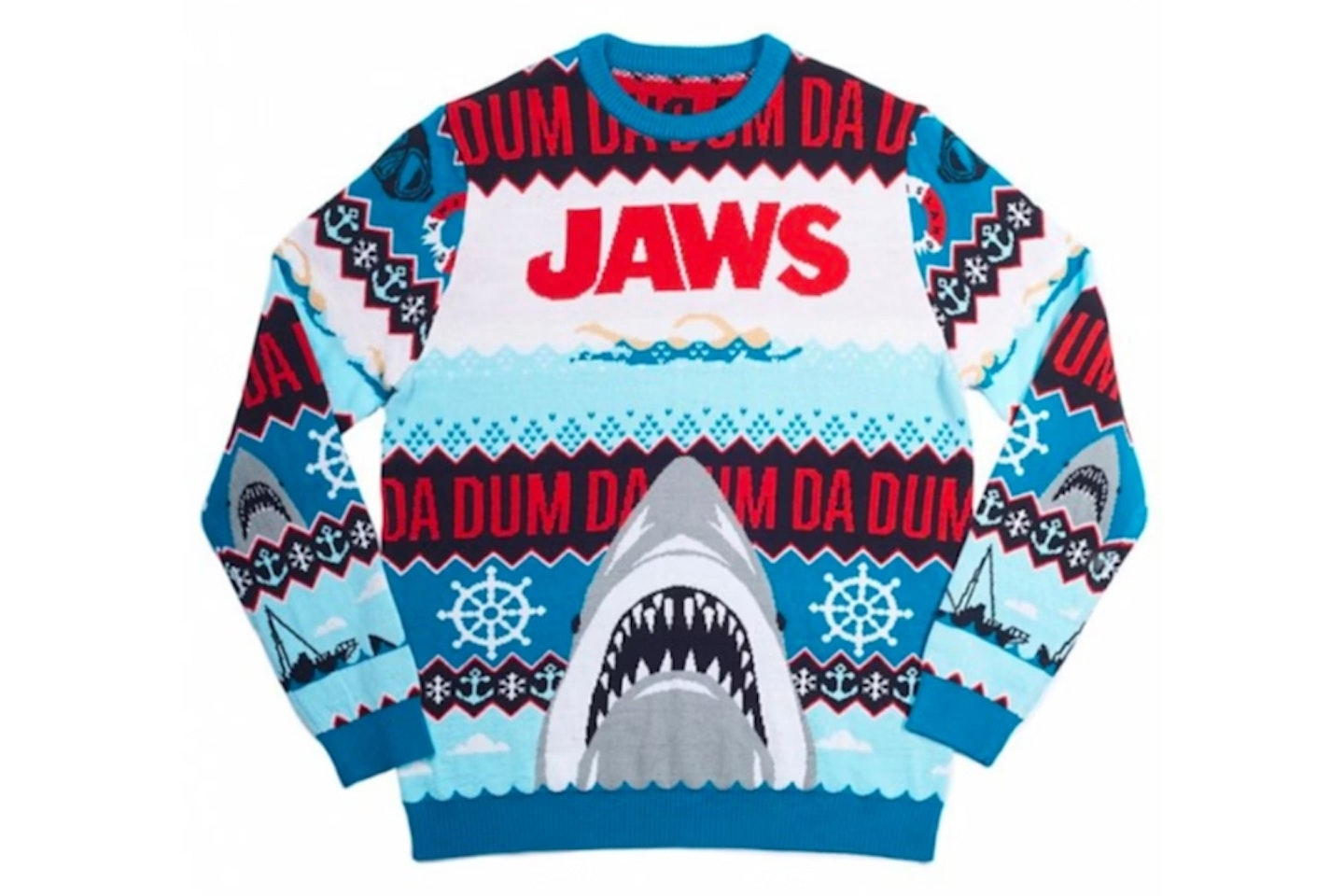 Jaws Fairisle Knitted Christmas Jumper
