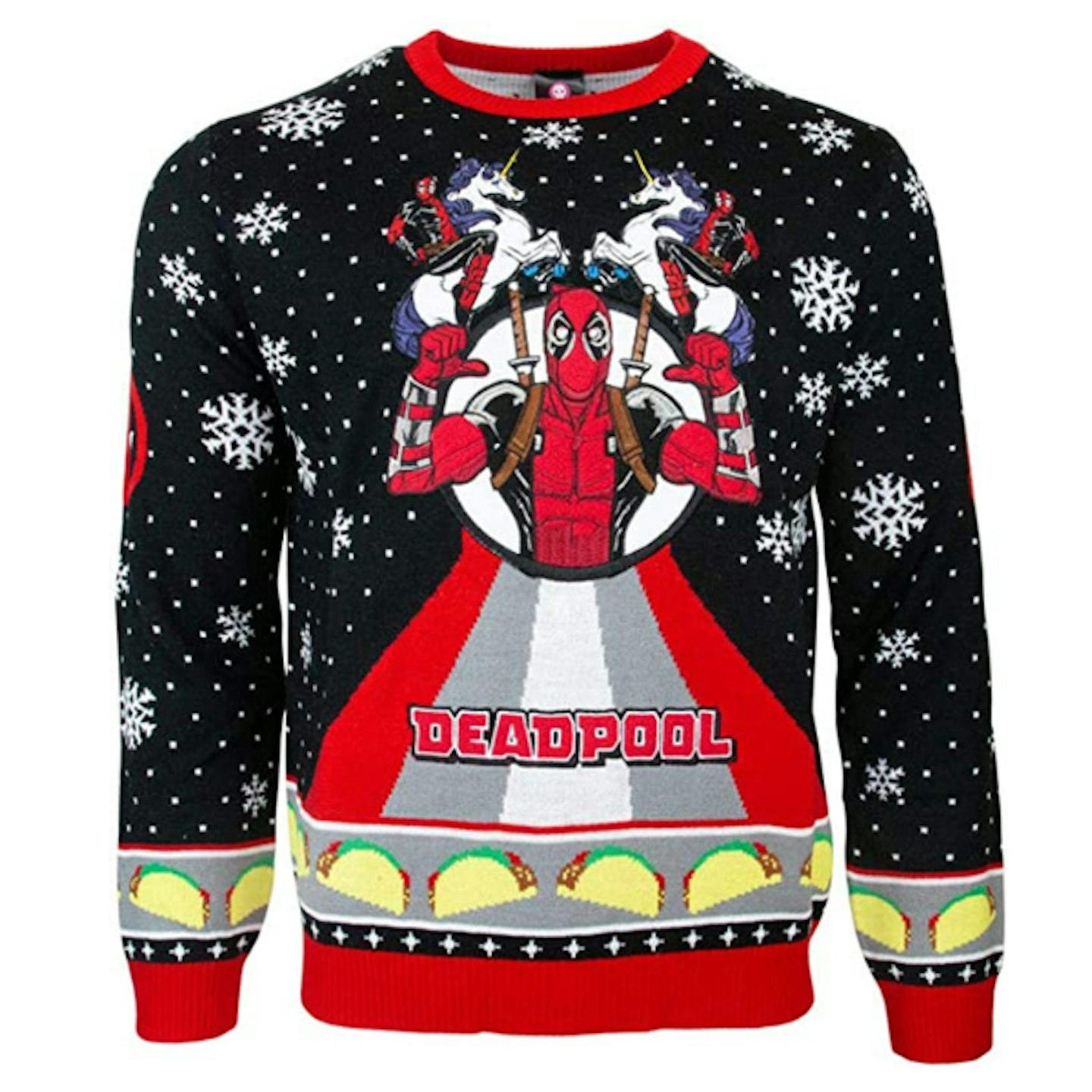 Deadpool Knitted Christmas Jumper Unisex for Men or Women - Ugly Sweater Marvel Gift