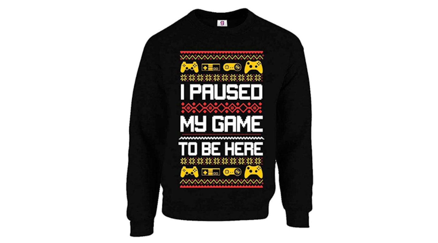 Retro Gamers I Paused My Game to Be Here Christmas Jumper