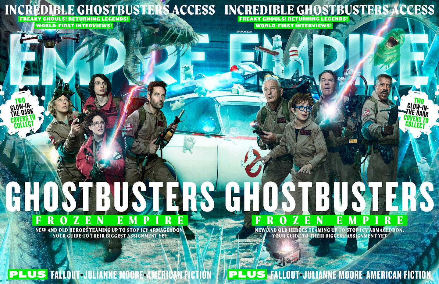 Empire – March 2024 issue – Ghostbusters: Frozen Empire covers