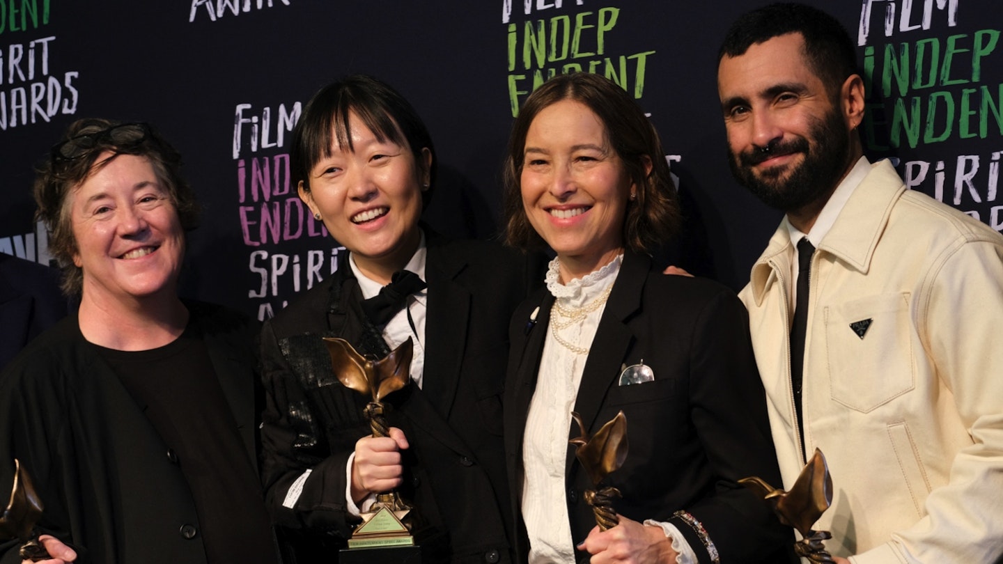The Past Lives director and producers at the 2024 Indie Spirit Awards