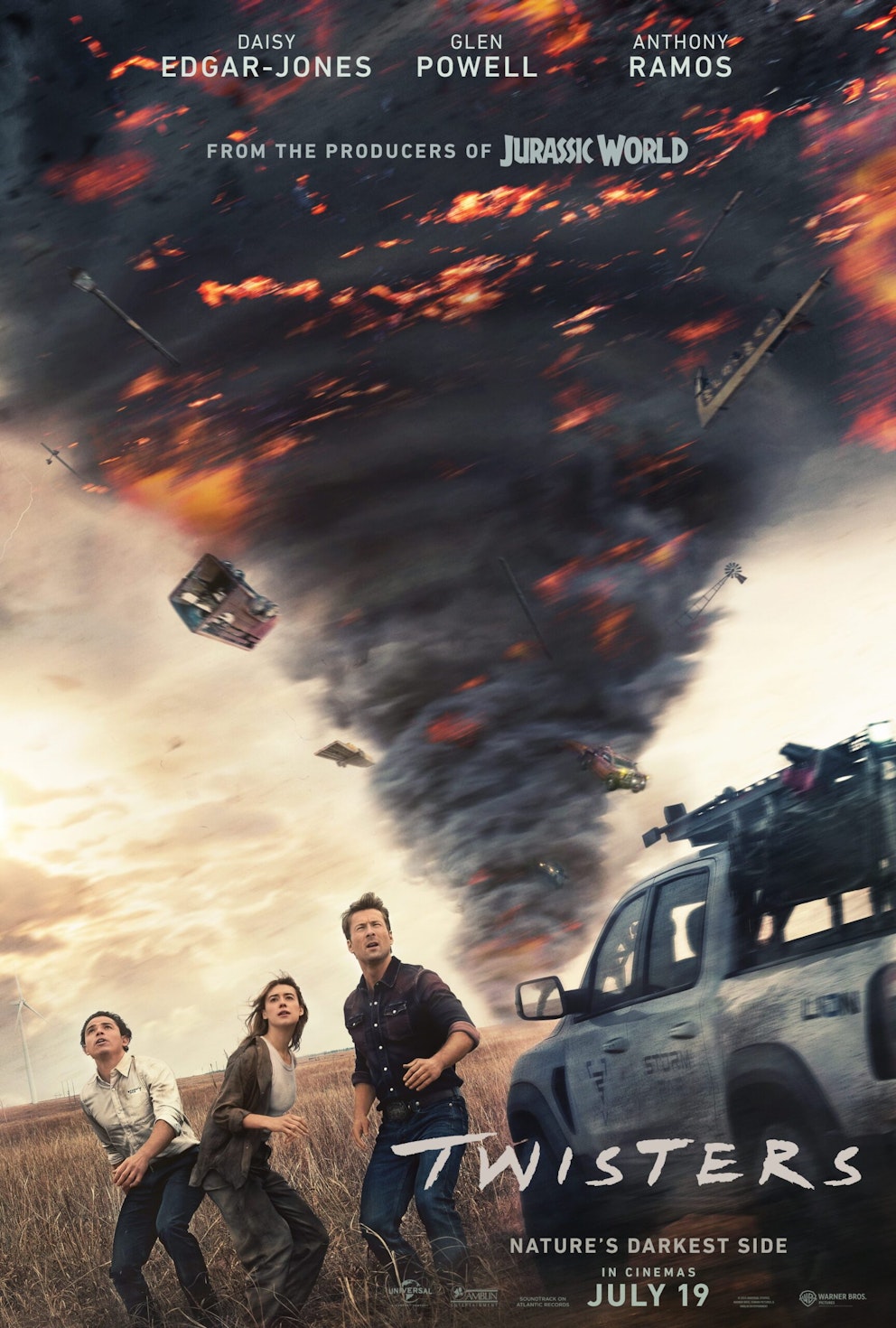 Twisters New Trailer Sees Glen Powell And Daisy Edgar Jones Putting Their Lives On The Line To