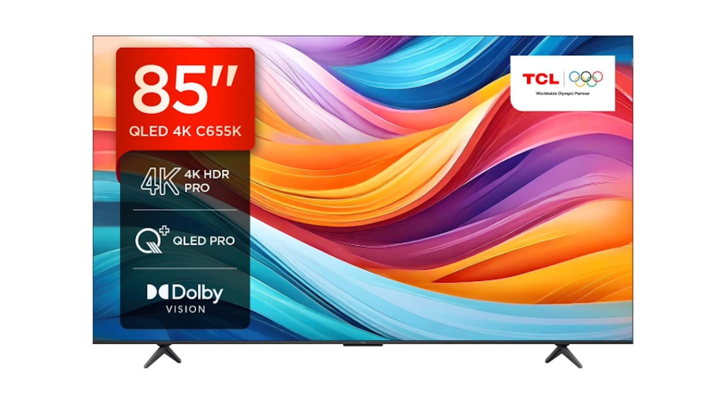 TCL 85C655K 85-inch QLED Pro Television on sale in the Amazon Spring Sale.