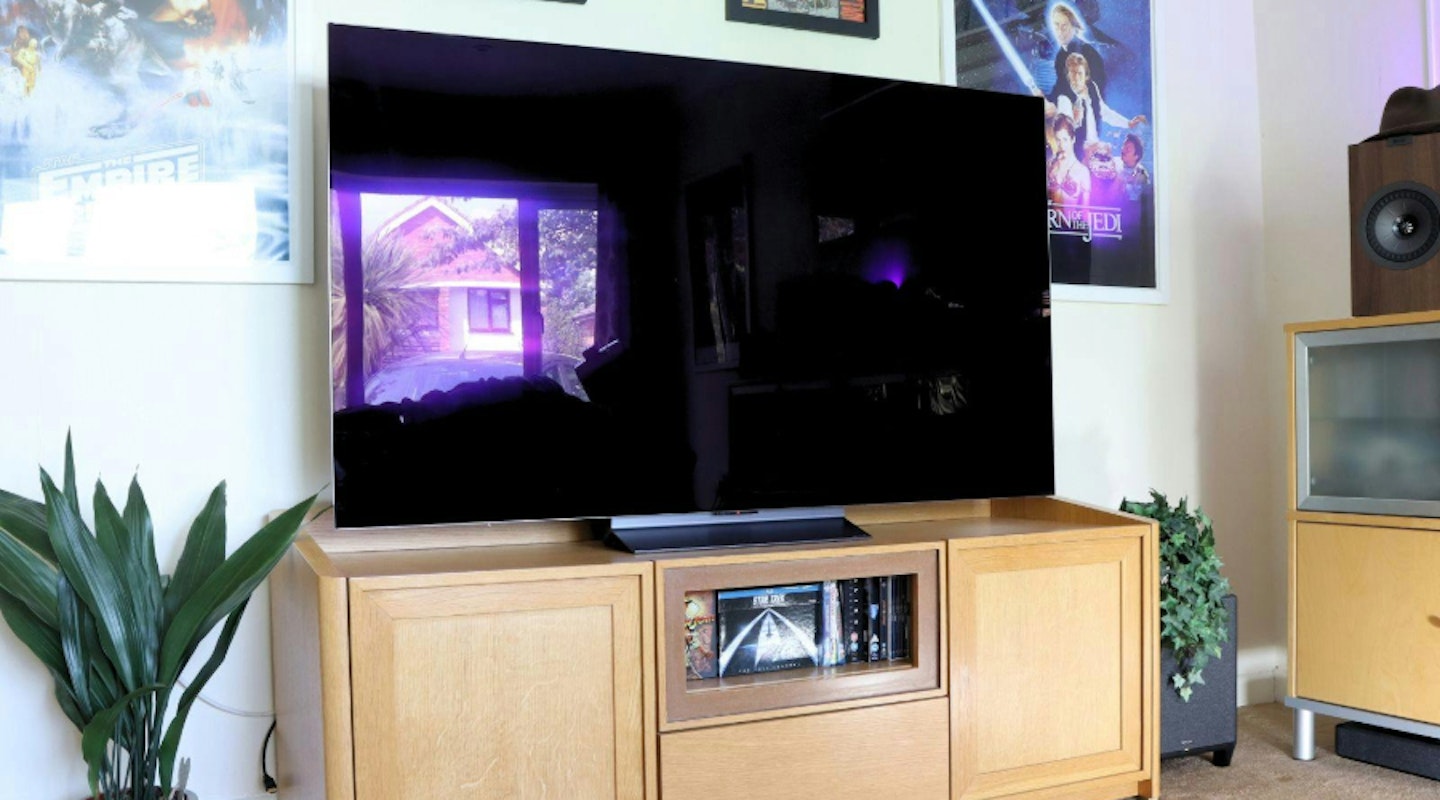 LG C5 TV on AV unit. Alternative to Sony Bravia 8.