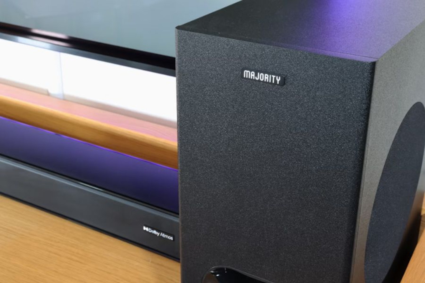 Majority Sierra Plus Dolby Atmos 2.1.2 Soundbar and subwoofer. Best budget soundbars, the best soundbar under £200.