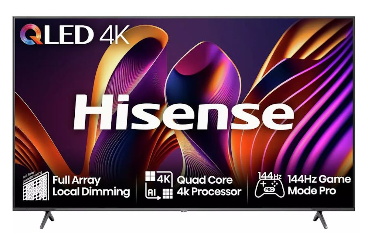 Hisense 65 Inch 144Hz 4K QLED Smart Gaming TV 65E7NQTUK PRO - Full Array Local Dimming, Dolby Vision Atmos, Freesync, Subwoofer, Vidaa OS with Freely, Youtube, Netflix and Disney+ (2024 Model) - one of the best 65-inch TVs of 2025