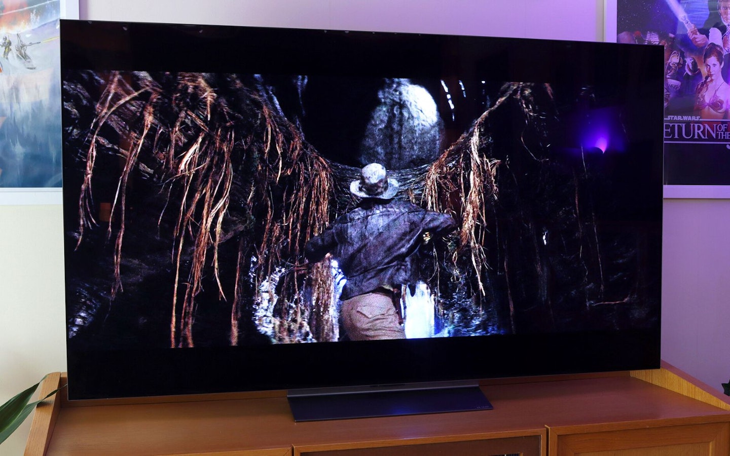 LG C5 OLED evo AI 65-inch TV with scenes from Indiana Jones And Raiders Of The Lost Ark