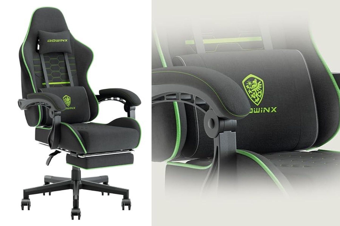 Dowinx Gaming Chair (Black and Green) - best comfort gaming chair of 2025