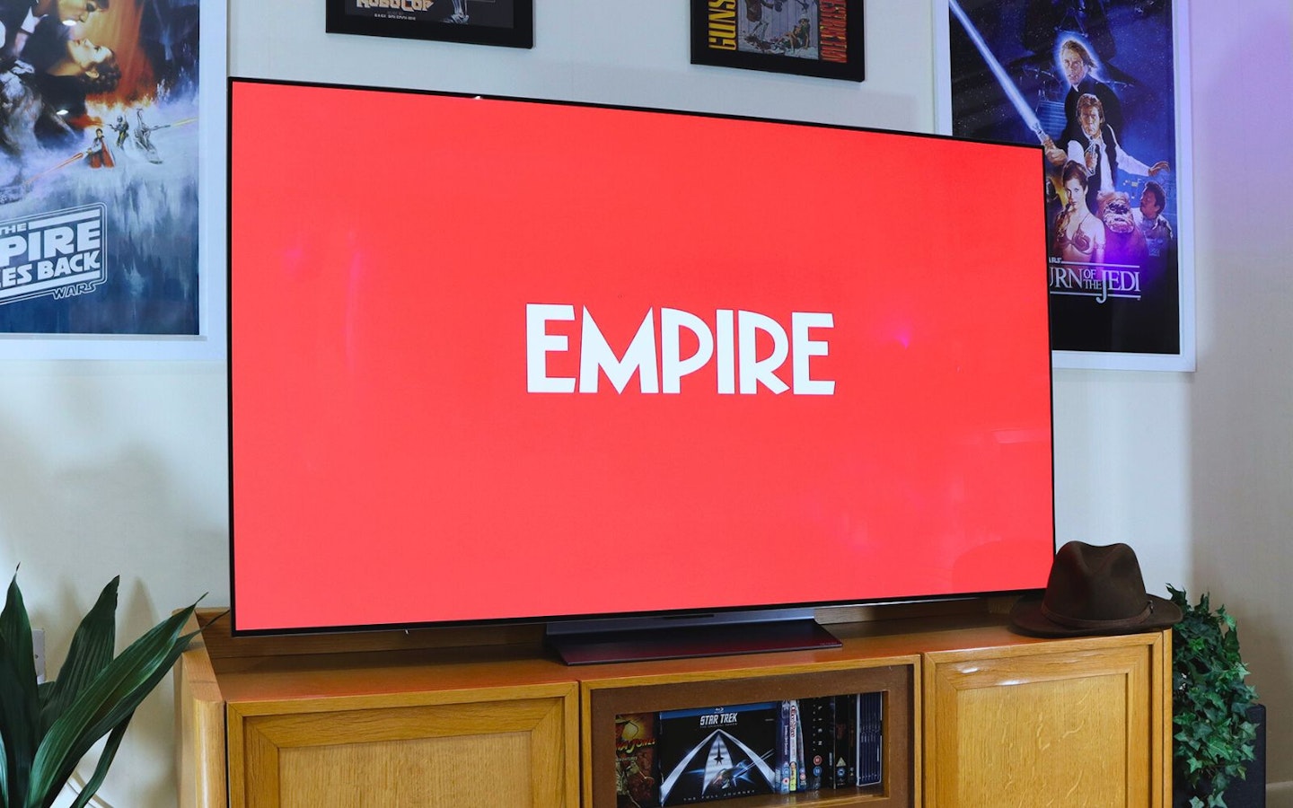 LG C5 OLED evo AI 65-inch TV in a lounge showing Empire logo