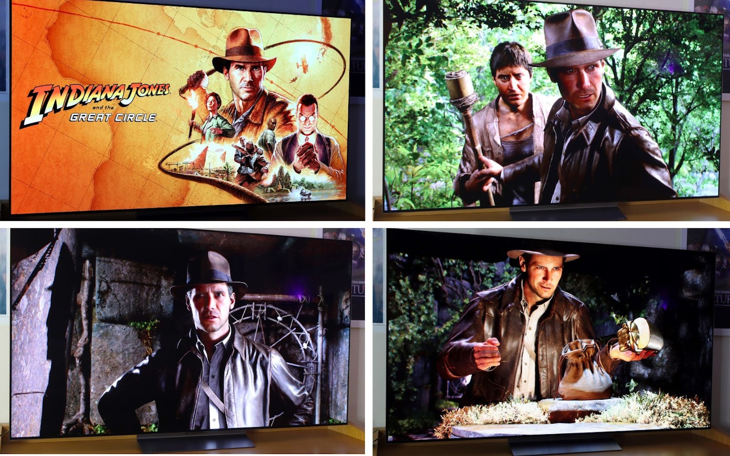 LG C5 OLED evo AI 65-inch TV with scenes from Indiana Jones And The Great Circle