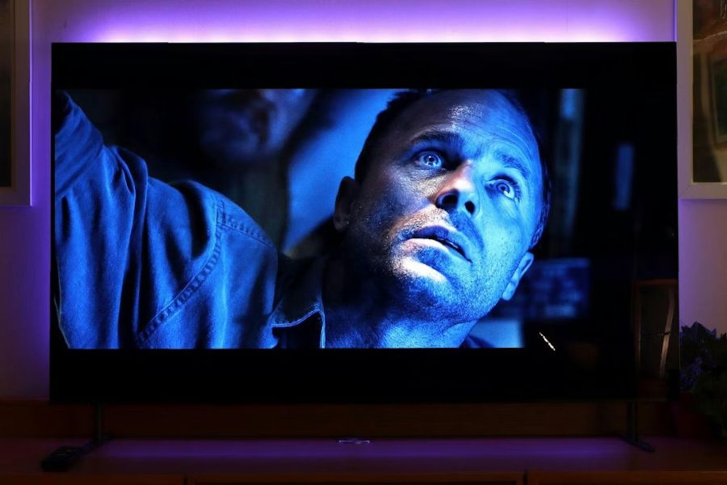 Sony 55-inch BRAVIA 8 OLED showing The Abyss
