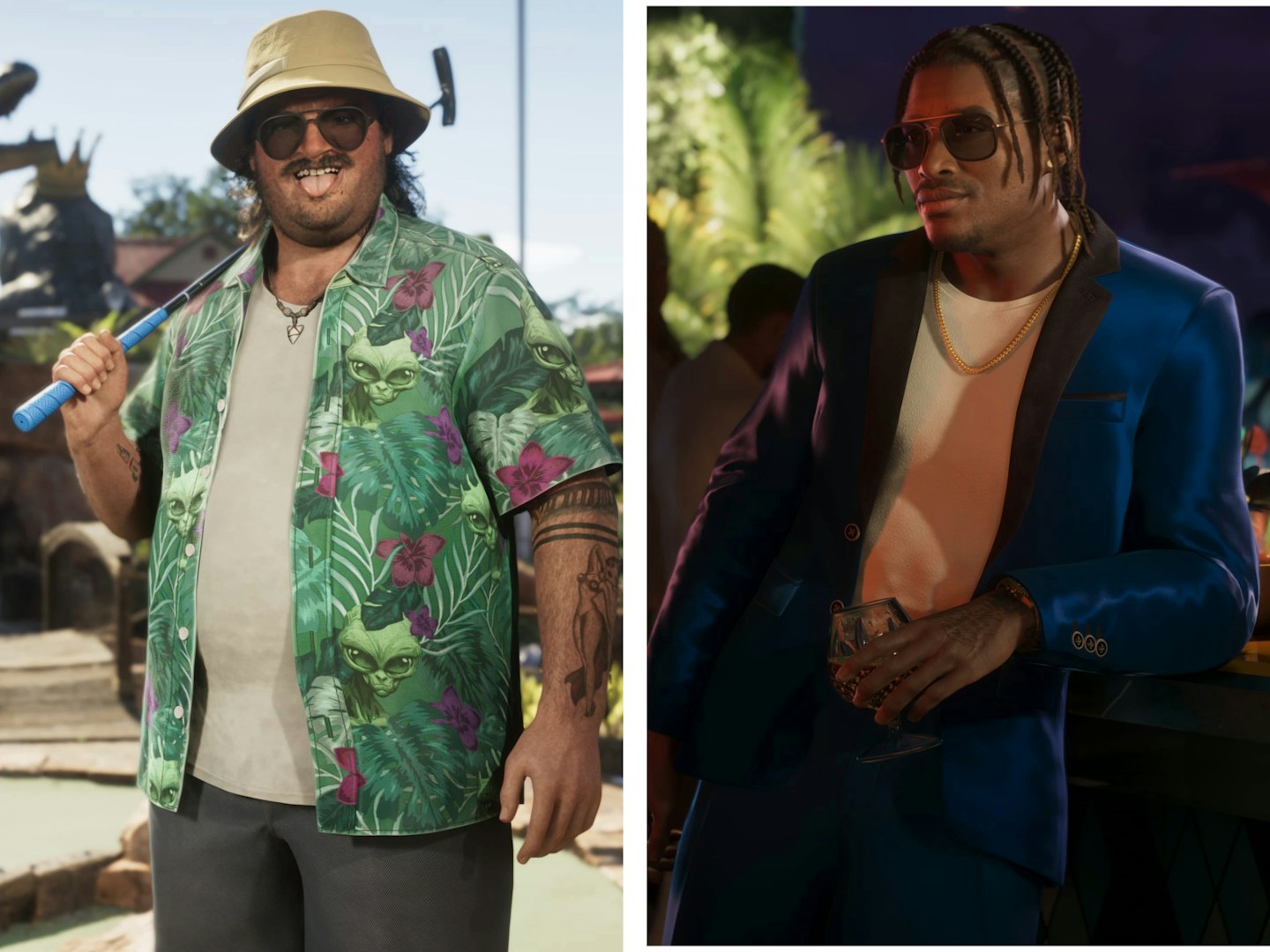 GTA VI characters Cal Hampton and Dre'Quan Priest. Games to play while waiting for GTA 6