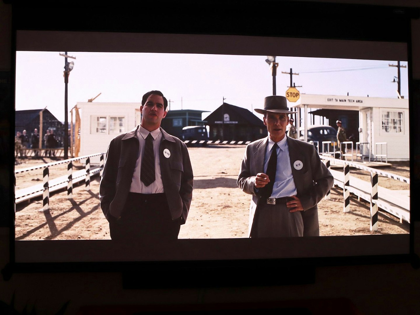 Scene from Oppenheimer on the Valerion VisionMaster Pro 2 4K Laser Projector