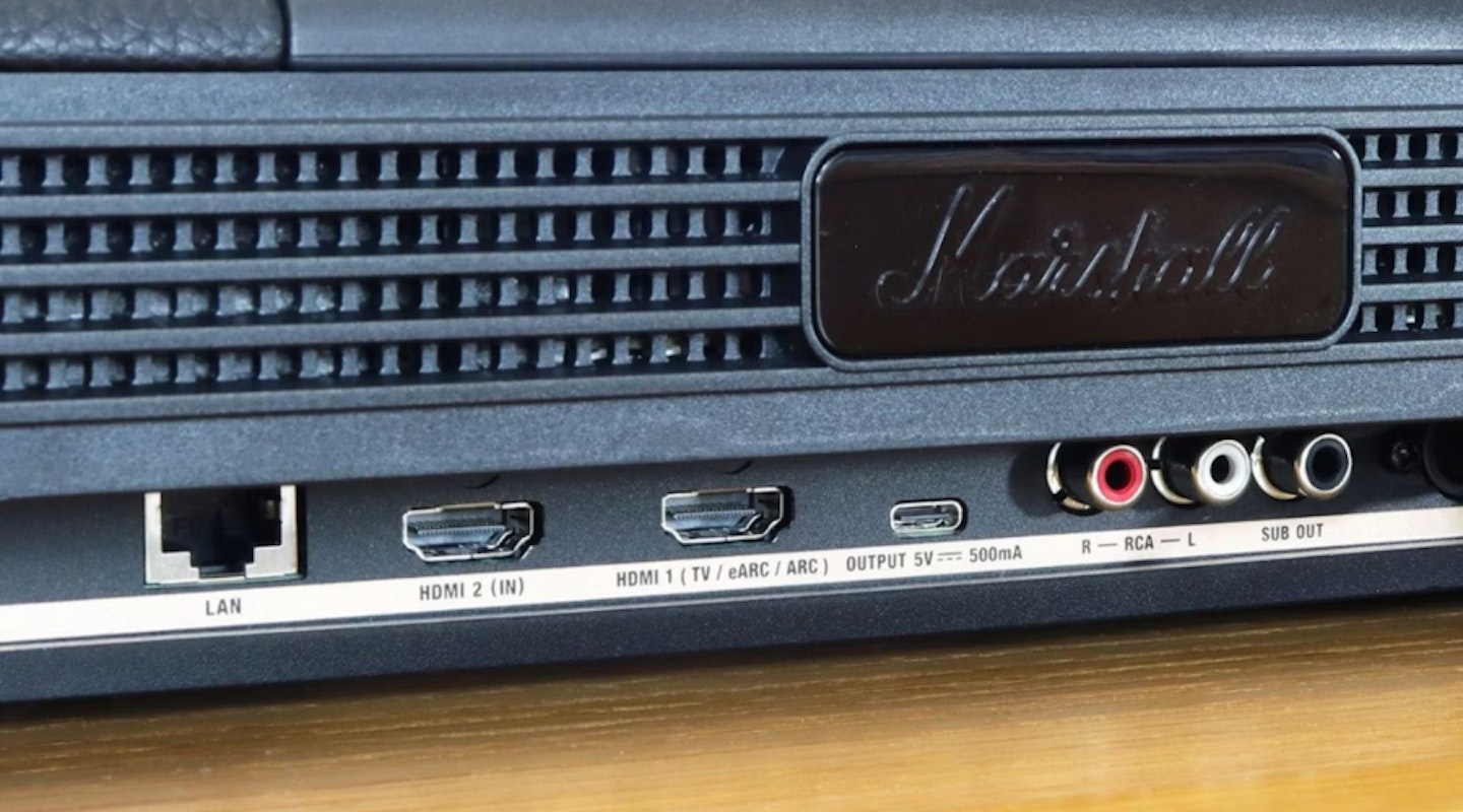 Marshall Heston 120 soundbar connection options. Best Dolby Atmos soundbar. The best soundbars.