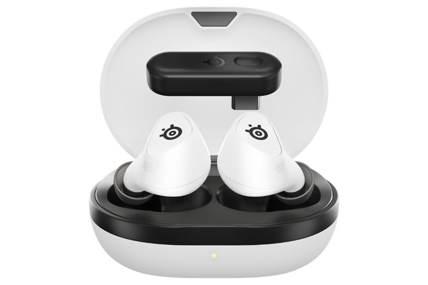 Prime Day Gaming Deals: SteelSeries Arctis GameBuds™ for PlayStation - Wireless Gaming Earbuds - 2.4GHz + BT 5.3 - ANCTransparency - IP55 Water Resistant - 40H Battery - Wireless Charging - PS5, PC, Switch 2, Mobile - White