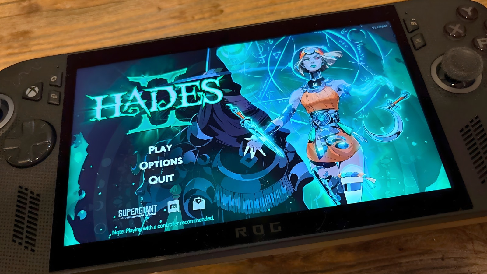 ASUS ROG Xbox Ally X showing Hades II loading screen