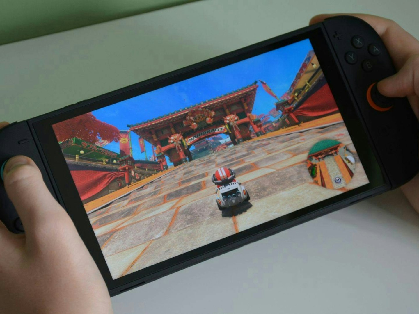 Nintendo Switch 2 being played – Mario Kart. Best tech gifts.