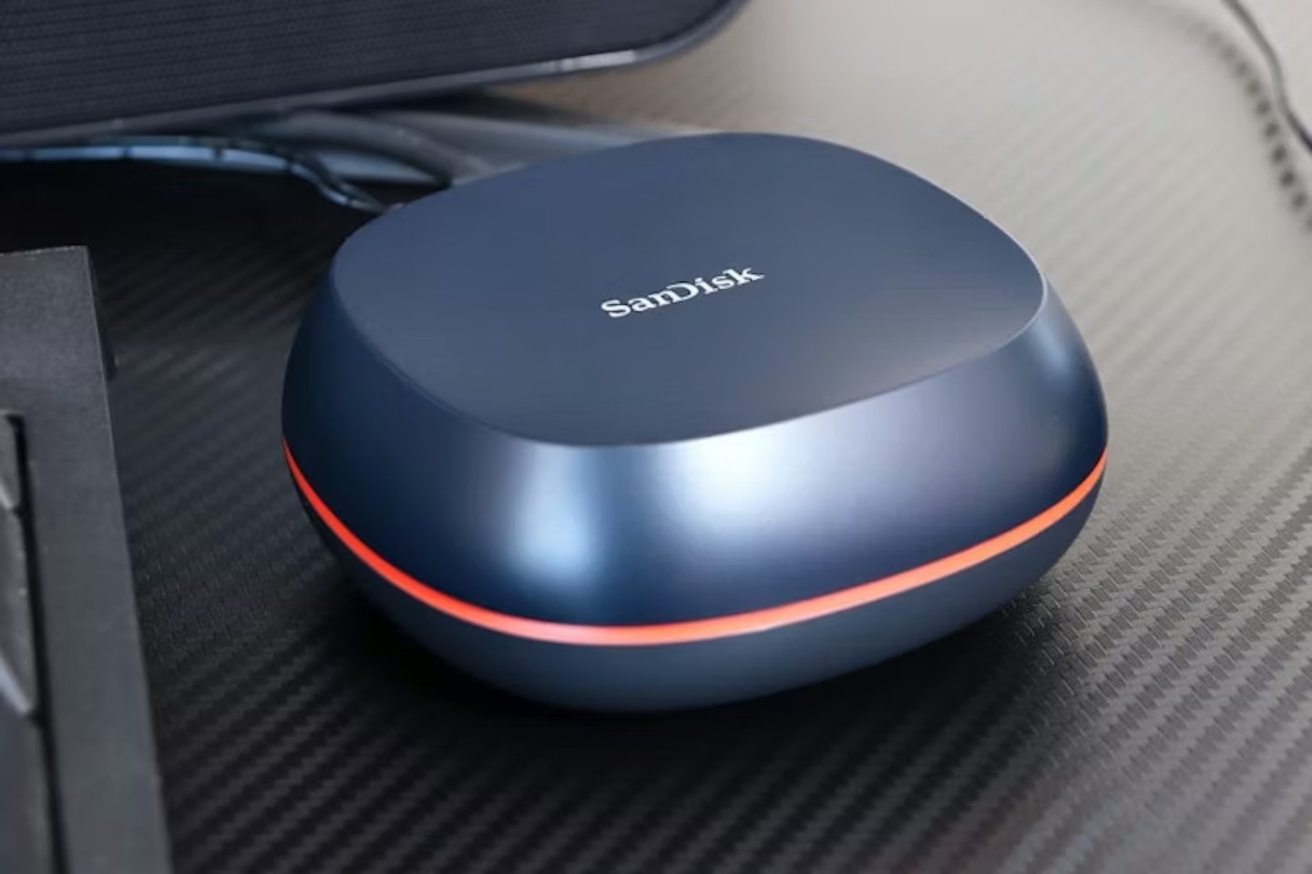 SanDisk Desk Drive portable SSD on a desk