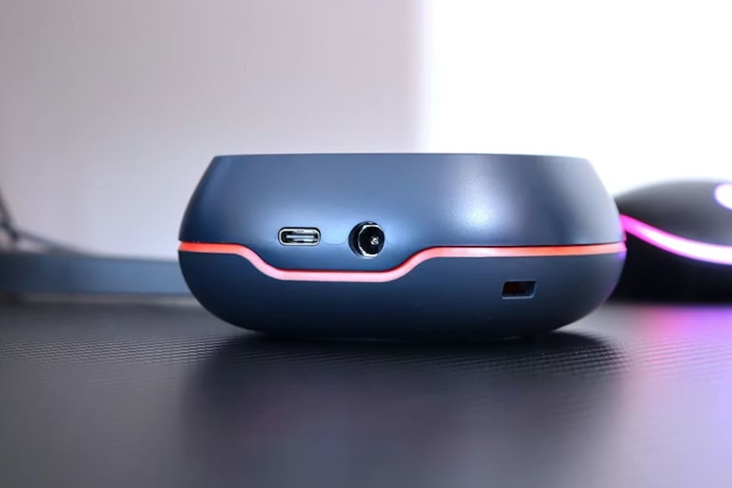 SanDisk Desk Drive portable SSD on a desk - rear ports