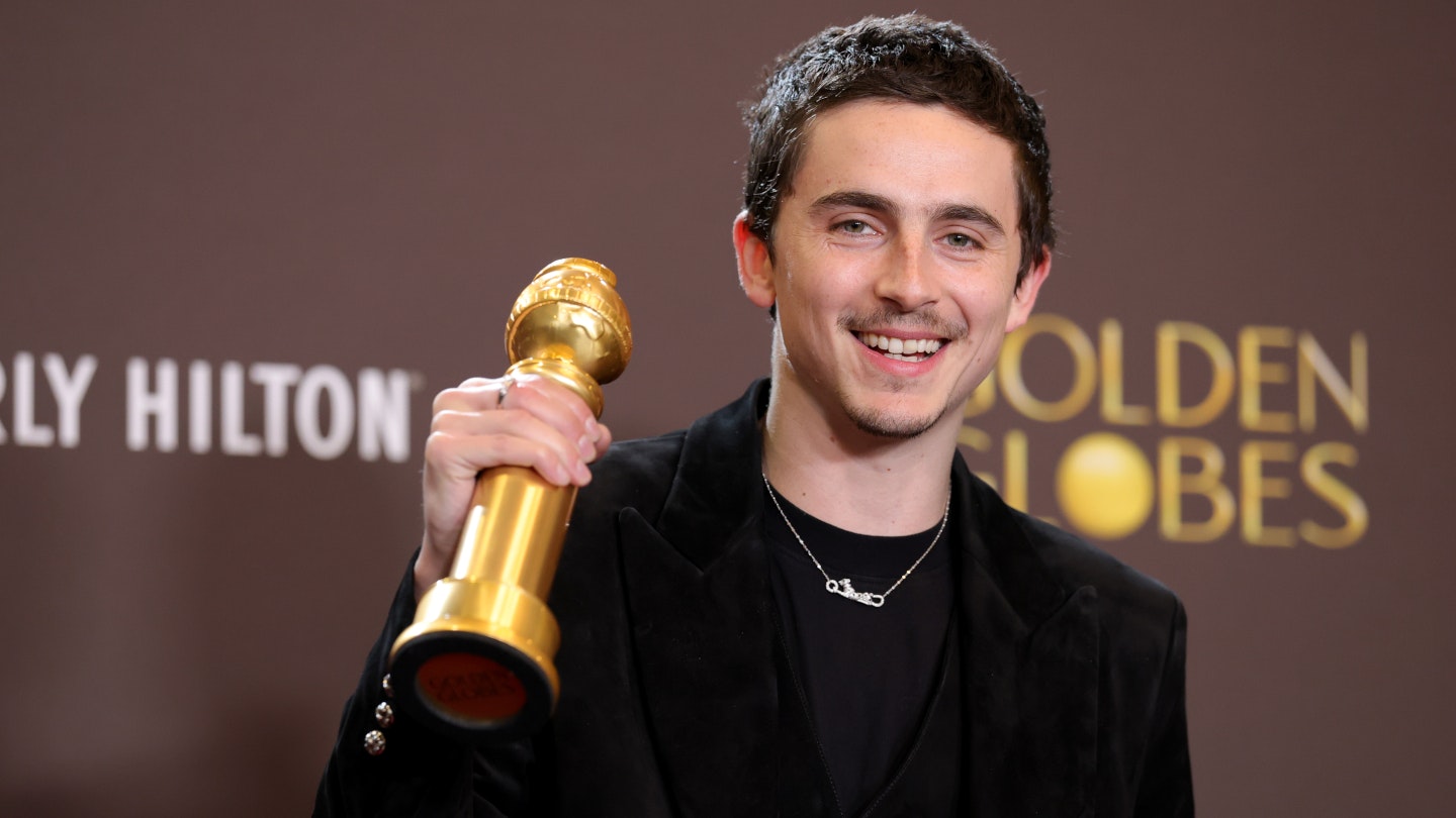 timothee chalamet golden globes