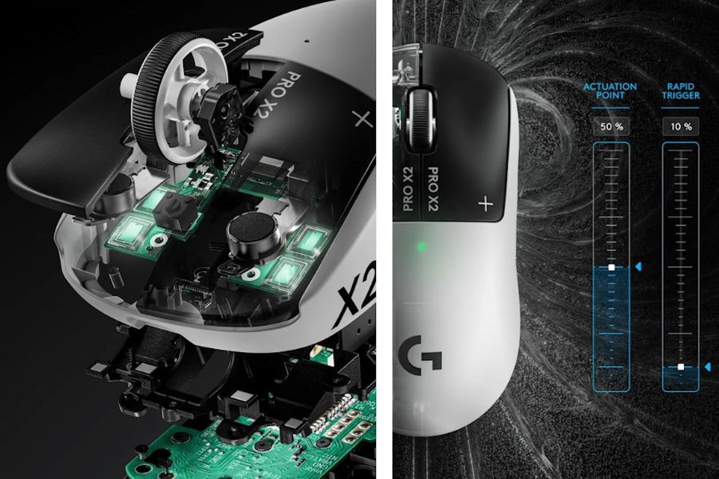 Logitech PRO X2 SUPERSTRIKE Gaming Mouse - internal tech and settings