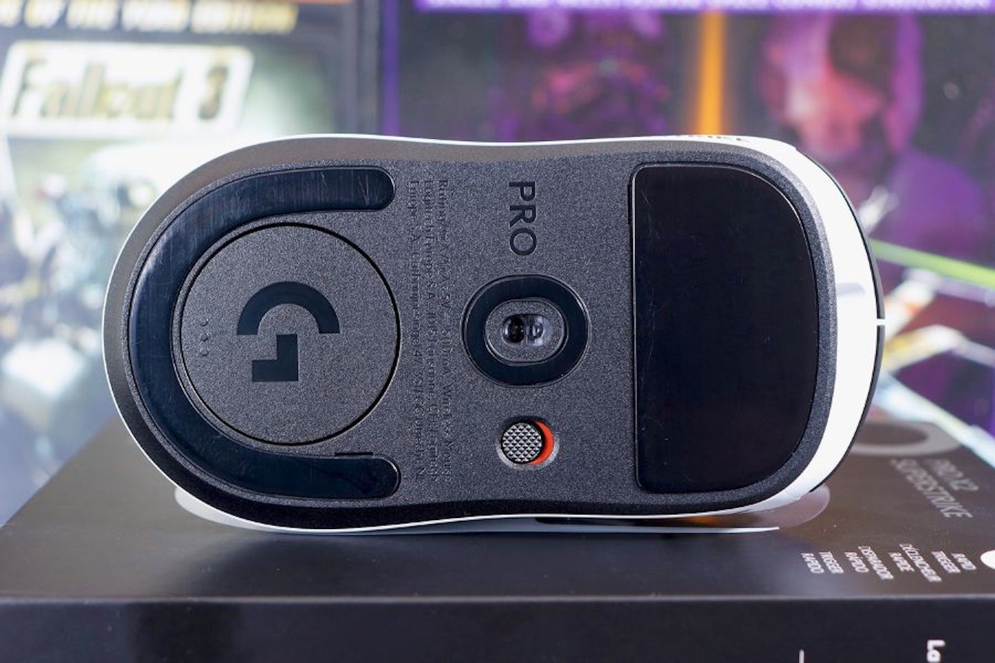 Logitech PRO X2 SUPERSTRIKE Gaming Mouse - underside