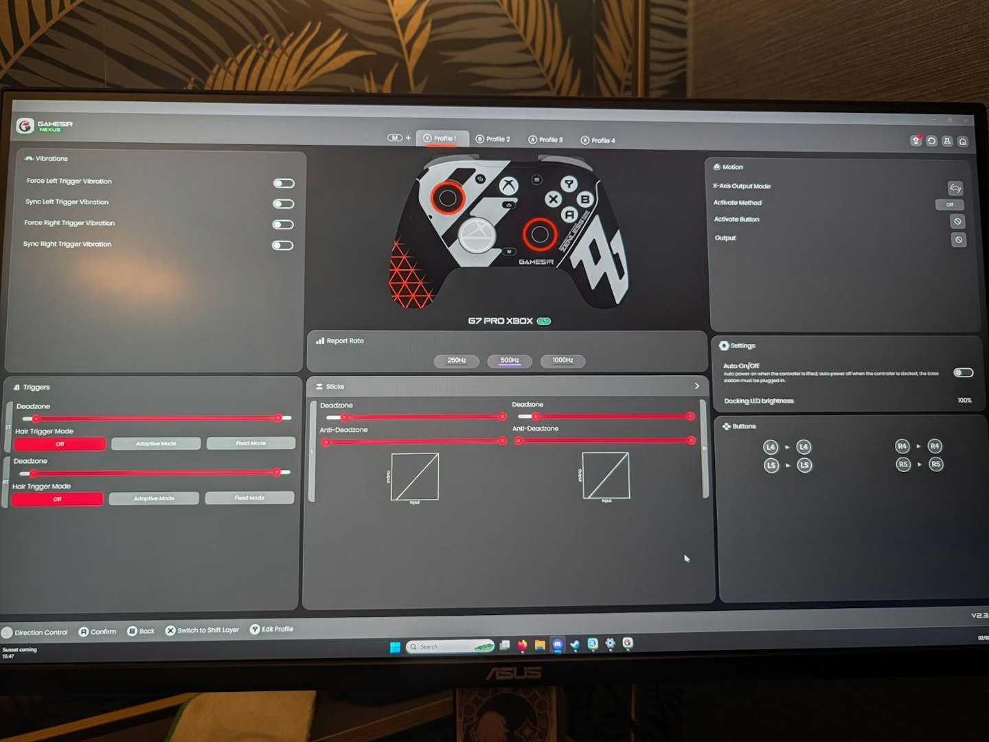GameSir G7 Pro review, full customise menu