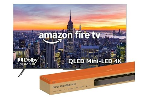 Best TV Deals, Amazon Fire TV 55-Inch QLED 4K TV + Amazon Fire TV Soundbar Plus, Amazon Spring Sale 2026