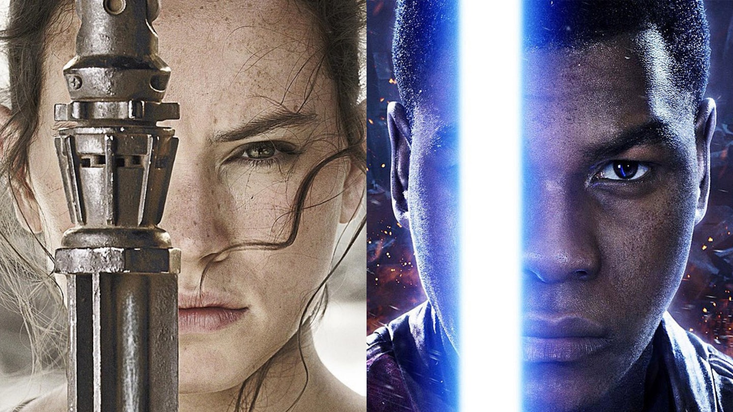 Star Wars The Force Awakens Rey Finn Character posters