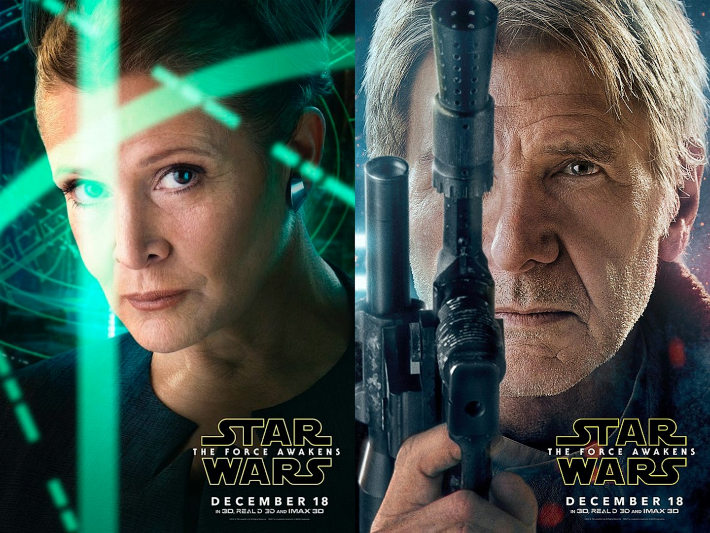 Leia Han Star Wars Character Posters
