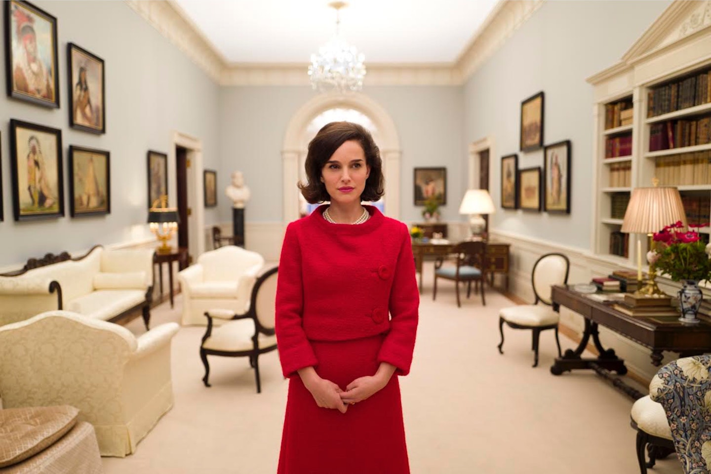 First still of Natalie Portman in Jackie