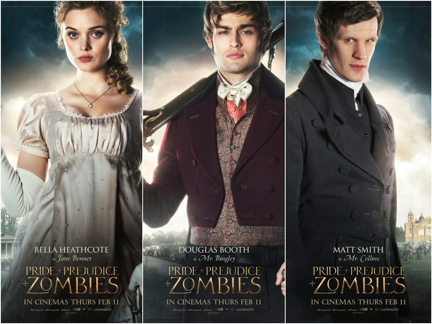 Pride And Prejudice And Zombies character posters