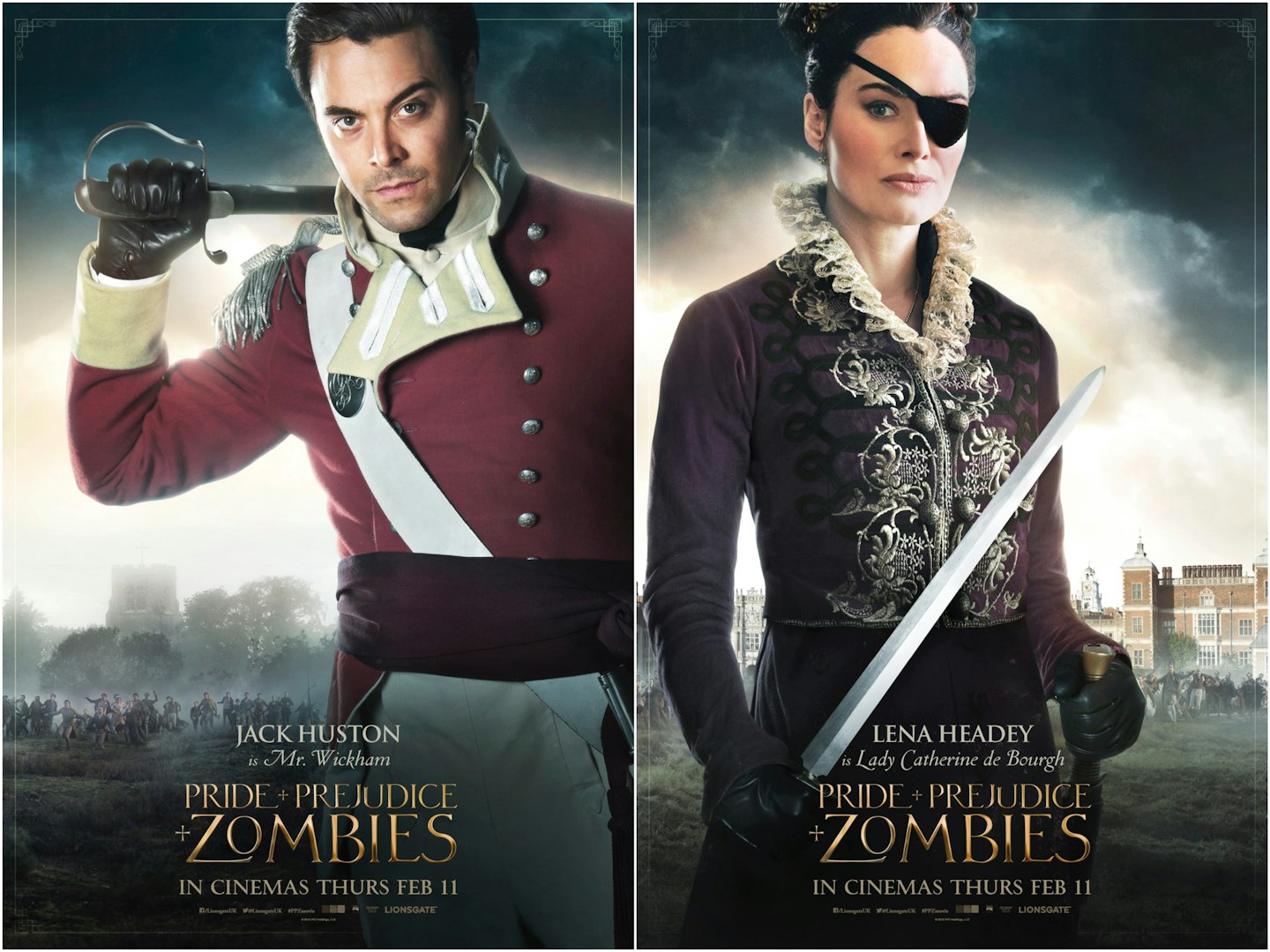 Pride And Prejudice And Zombies character posters