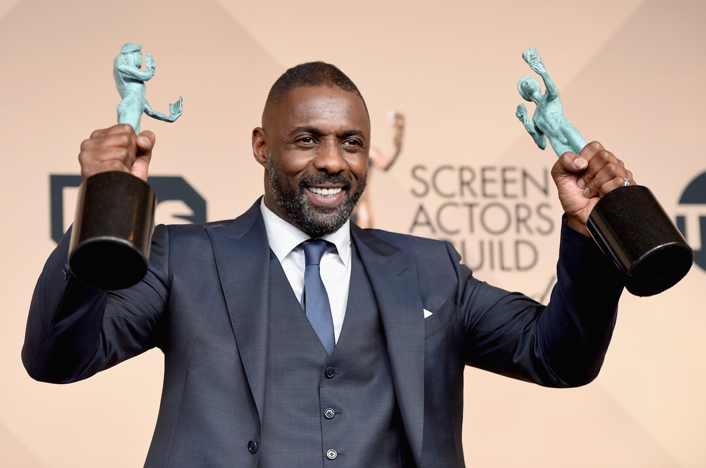 Idris Elba at the 2016 Screen Actors Guild Awards