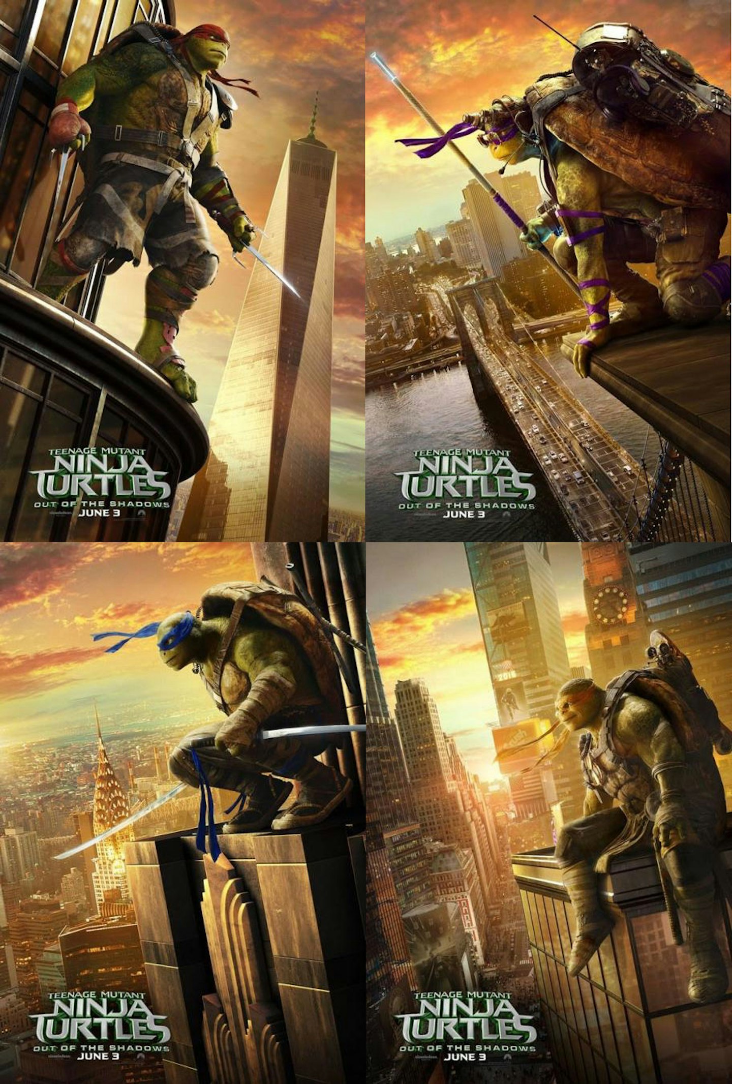 Teenage Mutant Ninja Turtles 2 posters