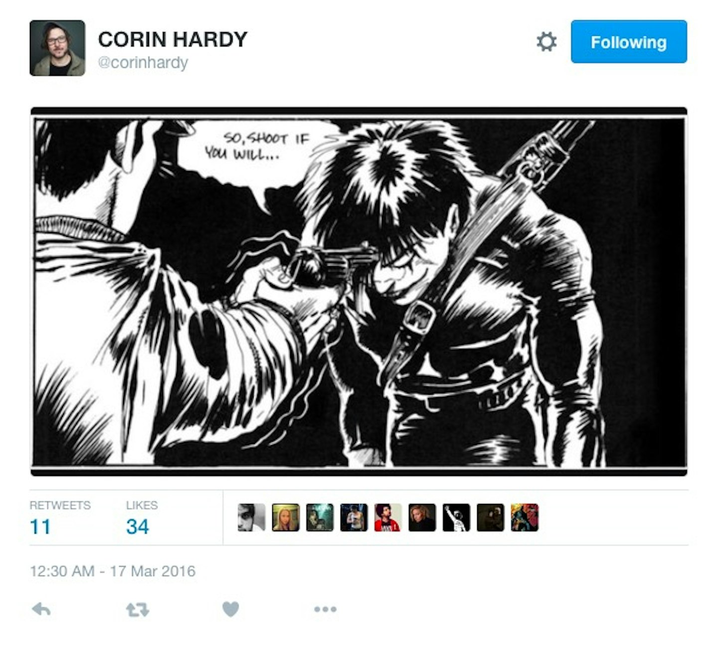 Corin Hardy tweets goodbye to The Crow