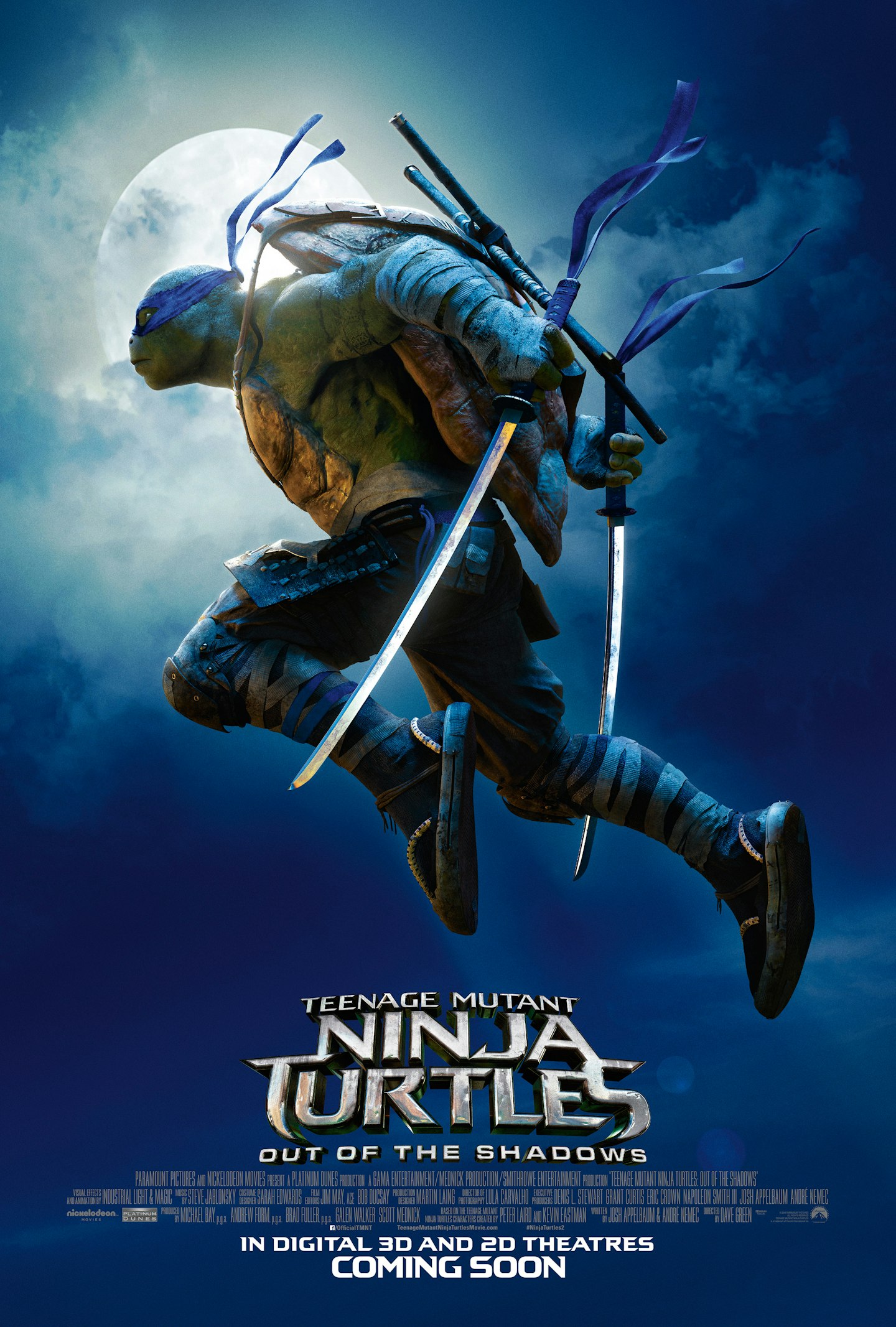 Teenage Mutant Ninja Turtles: Out Of The Shadows moon poster